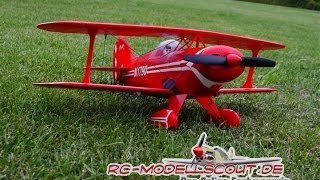 Video zum Testbericht der EFlite UMX Pitts auf RCModellscoutde [upl. by Gayler]