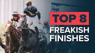 Wildest Horse Race Finishes  Top 8 Featuring Chautauqua Mine That Bird Pakistan Star amp Zenyatta [upl. by Lorilee]