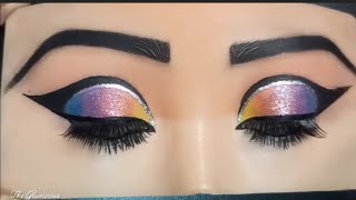 Easy Glitter eyemakeup tutorial 🤩 eyemakeuptutorial trending ManojDey 5MinuteCraftsYouTube [upl. by Enyehc949]