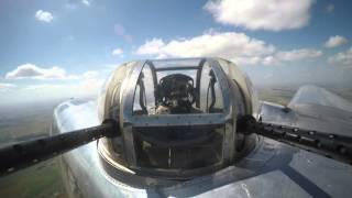 B25 Miss Mitchell Turret Operating in flight 2015 [upl. by Briano]