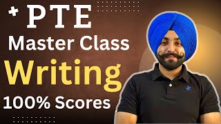 PTE writing master class how to improve writing essay 100 working template  Gurwinder PTE [upl. by Jamieson]