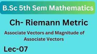 BSc 5th Semester Mathematics Tensor Analysis  Riemann Metric Important Topic [upl. by Gomez219]