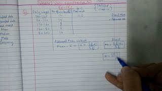 Chapter 14 Exercise 141 Q2 by Assumed mean method STATISTICS of Maths class 10 [upl. by Elorak]