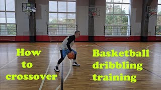 Basketball dribbling training How to crossover [upl. by Iveson589]