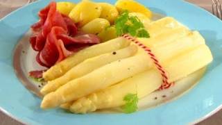 Spargel mit Schinken und Sauce Hollandaise [upl. by Steady]