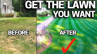 How to FIX an UGLY Lawn with RESULTS  Step by Step for Beginners EASY [upl. by Mat]