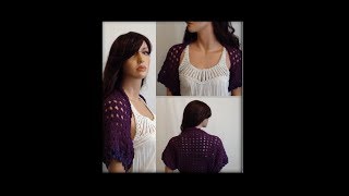 How to Crochet a Shrug  Bolero Pattern 114│by ThePatternFamily [upl. by Nnairet]