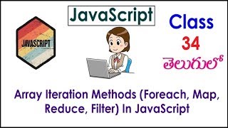 Array Iteration Methods In JavaScript Tutorial Videos In Telugu 34 Foreach Map Reduce Filter [upl. by Harima]