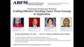 ABFM Workshop Writing Teaching Cases September 2024 [upl. by Purvis]