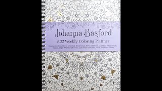 Johanna Basford 2022 Weekly Coloring Planner  Flip Through [upl. by Llacam]