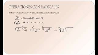 MULTIPLICACION Y DIVISION DE RADICALES SEMEJANTES [upl. by Pandich]