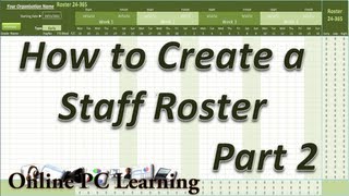 Roster  How to Create a Roster Template Part 2  Roster tutorial [upl. by Nigam525]