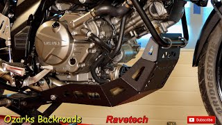 2019 Suzuki VStrom 650XT Gets a Serious Skid Plate Installed [upl. by Jodee]