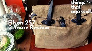 Filson 257 briefcase  2 Years Review [upl. by Selohcin]