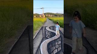 Amazing 3d Painting Art Just For Fun3d Street ArtThe Crevices Making of 3d street Artshorts3d [upl. by Arlin]