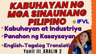 KABUHAYAN AT INDUSTRIYA NG MGA SINAUNANG PILIPINO PANAHON KASAYSAYANYUNIT 3 ARALIN 2TheQsAcademy [upl. by Nodrog160]