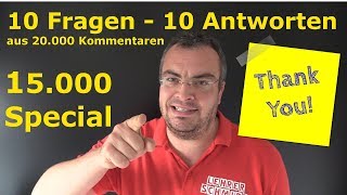 15000 AboSpecial  10 Fragen an Lehrerschmidt DANKEDANKE [upl. by Neidhardt38]