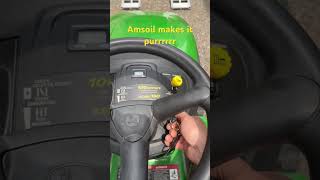 AMSOIL TRANSFORMS John Deere D140 Mower  COLD START VIRAL [upl. by Lebaron]