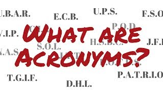 What are Acronyms  English Acronyms and Meanings [upl. by Nnaxor]