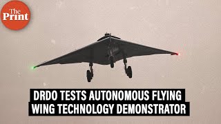 DRDO successfully tests indigenous highspeed flying wing UAV [upl. by Eidnahs]