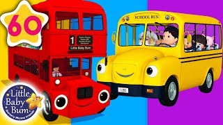 Bus Song  Different Types of Buses  More Nursery Rhymes amp Kids Songs  Learn with Little Baby Bum [upl. by Wylie711]