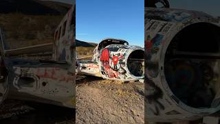 ABANDONED AIRPLANE WRECKAGE 🌵aviation aviationlovers plane aircraft urbex desert graffiti [upl. by Anual822]