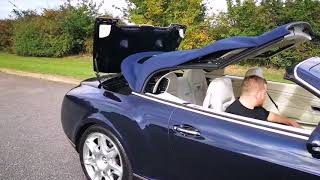 Bentley Continental GTC Fully Automatic Convertible Roof Open Close [upl. by Tanitansy301]