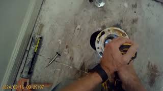 Toilet flange replacement [upl. by Ermanno]