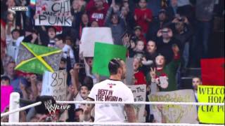 CM Punk Chicago Entrance on Raw 122611 [upl. by Nnylyaj]