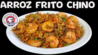 Como cocinar arroz frito chino con camarones La receta más fácil [upl. by Deeann358]