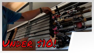 DIY Garage Door Fishing Rod Storage [upl. by Aihsyt]