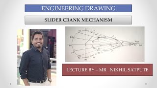 Engineering Drawing  Slider crank mechanism 1  Easy drawing techniques  Learn with nikhil [upl. by Cotsen269]