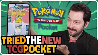 Trying Pokemon Trading Card Game Pocket Worlds Set Up [upl. by Saree]