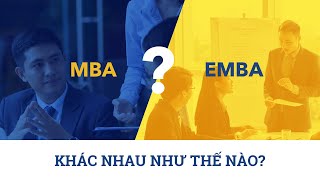 Tìm hiểu sự khác biệt của chương trình MBA và EMBA [upl. by Elohcan]