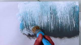 Lost in the FrostKissed Wonderland Acrylic Landscape Painting Demo [upl. by Jeu]