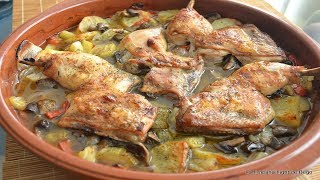 Pollo a la Cerveza con Guarnición al Horno [upl. by Adlesirhc]