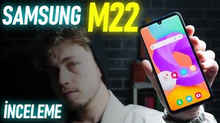 Samsung GALAXY M22 Ayrıntılı İnceleme [upl. by Yeclehc]