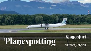 Turboprop traffic at Klagenfurt Airport KLU [upl. by Novyak]