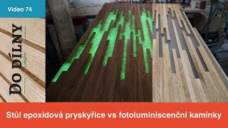 Fotoluminiscenční epoxid  Stůl z epoxidové pryskyřice foto  Epoxy glow table [upl. by Meean]