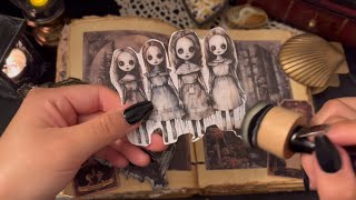 다꾸 ASMR  잃어버린 아이들  💀Halloween Gothic scrapbooking  papersounds [upl. by Ylen]