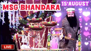 15 August 2024 Live Satsang SaintMSGInsan  Dera Sacha Sauda Sirsa Barnawa UP Live MSG Bhandara [upl. by Clerk]