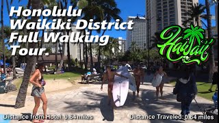 2023 Hawaii Walking Tour of Waikiki District [upl. by Onia860]