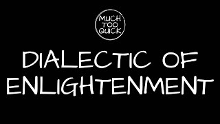 MuchTooQuick Overview Episode 24 Dialectic of Enlightenment [upl. by Floridia]