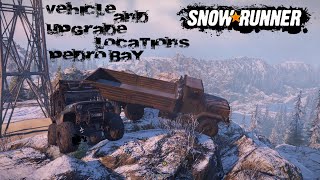 Snowrunner Pedro Bay Upgrade And Vehicle Locations How To Get ANK MK38 And Advanced Special Gearbox [upl. by Slaby]