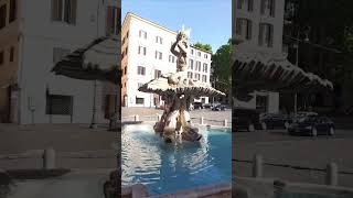 Fontana del Tritone Bernini rome travel romeitaly history holliday bernini short [upl. by Noteek666]