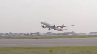 Air Mauritius Airbus A350 First Flight in Toulouse [upl. by Murray275]