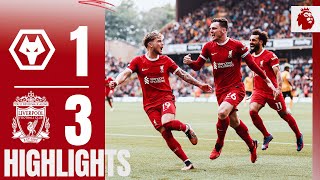 HIGHLIGHTS Gakpo amp Robertson goals in comeback win  Wolves 13 Liverpool [upl. by Olivero68]