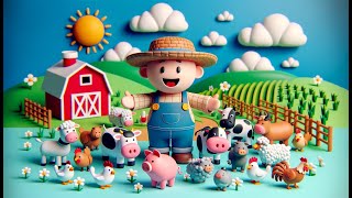 Old MacDonald Had A Farm  Colorful Animals Song  Nursery Rhymes amp Kids Songs [upl. by Ahsieki]