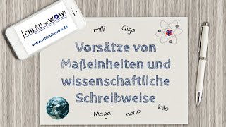 Vorsätze für Maßeinheiten und wissenschaftliche Schreibweise mit Zehnerpotenzen ineinander umrechnen [upl. by Eeleimaj]