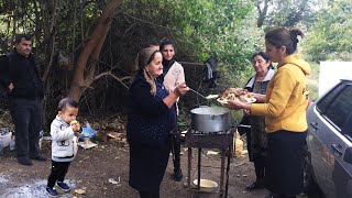 One autumn day in the village  Karabakh pilaf on the banks of the Kura  Kebab in two ways in coal [upl. by Cassella]